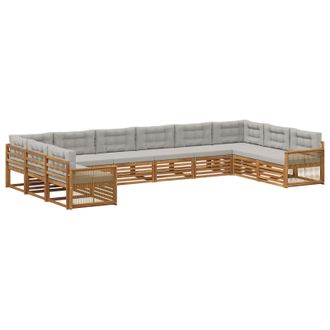 vidaXL Juegos De Sof&aacute;s 10 Uds. Madera De Acacia S&oacute;lida Vidaxl