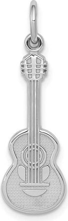 Diamond2Deal 14k White Gold Acoustic Guitar Charm Pendant