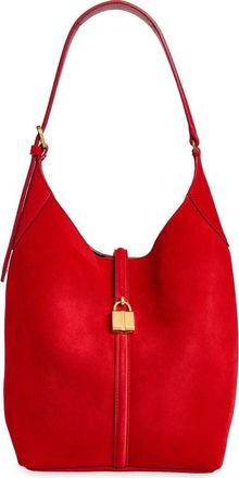 DeMellier The Siena Suede Bucket Bag in Berry Red at Nordstrom