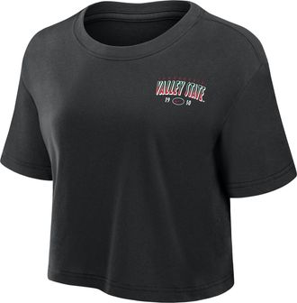 Nike Womens College (Mississippi Valley State University) Dri-FIT Cropped T-Shirt in Black | W11840MVSU26-BLK