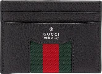 Gucci Web Trademark Bi-Fold Portemonnee - Heren - Portefeuilles - Zwart - ONE Size - Leer - Accessoires
