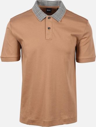 HUGO BOSS Mens Boss Black H-Parlay 302 Polo Shirt Medium Beige - Cream - Size: 44