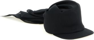 Balenciaga Womens Black Silk Cap (baseball Hat)