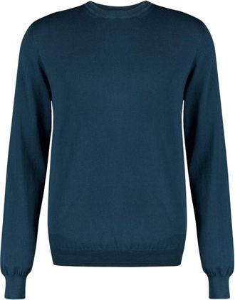Boglioli Klassieke Blauwe Katoenen Crew Neck Sweatshirt - Heren - Sweatshirts - Blauw - 3XL - Katoen - Hoodies & sweatvesten