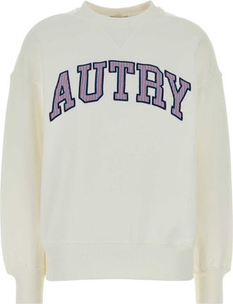 Autry White Cotton Sweatshirt