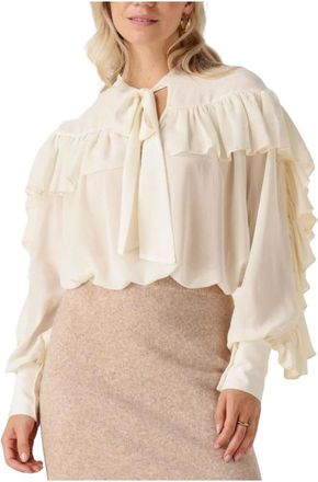 Notre-V Overhemden, Dames, Beige, S, Wol, Dames Blouses Nv-glenda