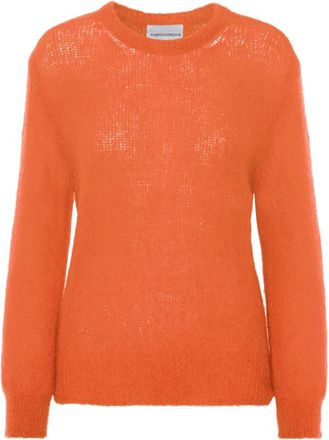 Americandreams Mari Oversized Gebreide Pullover - Dames - Ronde hals truien - Oranje - ONE Size - Wol - Truien & Vesten