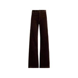 Ralph Lauren Broeken, Dames, Bruin, S, Katoen, Woven Flare Pants