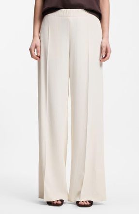 BOSS Tajila Pull-On Wide Leg Pants in Soft Cream at Nordstrom, Size 10