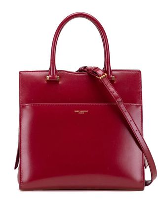Saint Laurent 2019 Small Leather Uptown satchel - women - Calf Leather/Leather - One Size - Red