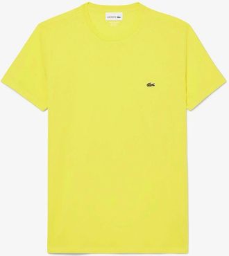 Lacoste Mens Cotton Pima T-Shirt - Yellow - Size: 40