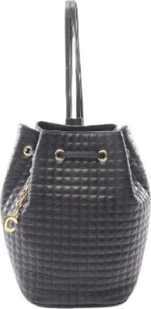 Celine Pre-owned C Charm Leren Rugzak - Dames - Vintage Tas - Zwart - ONE Size - Leer - Vintage