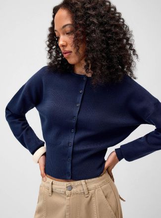 Twik Womens Fitted-waist Cardigan Sweater