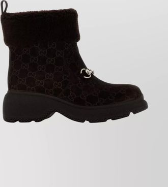 Gucci suede ankle boots featuring chunky sole
