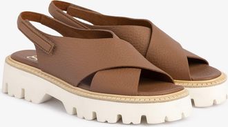 Pedro Garcia Maxi sandal in brown leather with Extralight sole | Reme| Spring Summer 26 | PEDRO GARCIA