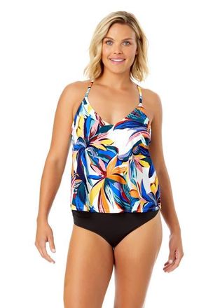 Anne Cole Womens Riviera Floral Easy Triangle Tankini Swim Top at Nordstrom, Size X-Small