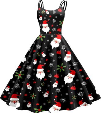 Generic Dresses for Christmas Costumes Women Plus Size Ladies Plaid Musical Hat Dress Leopard Print Xmas Formal Silly Hats Sweatshirt Chrismas UK Tree Costume