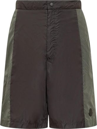 Moncler Bermuda Shorts - Heren - Korte Broeken - Grijs - M - Nylon - Korte Broeken