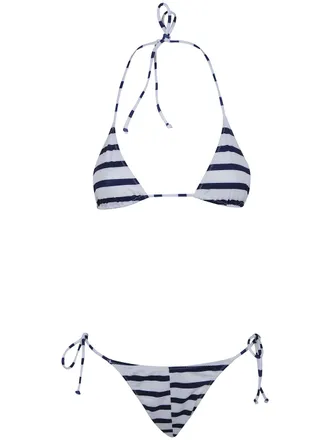 Jean Paul Gaultier Bikini Set Printed Asymetric Mariniere