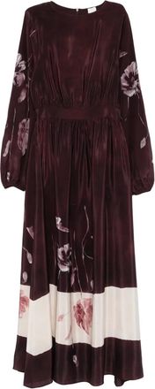 Eleventy Midi-jurk met bloemenprint - Paars