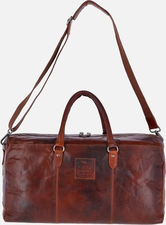 Ashwood Leather Mens Ashwood Leather Mens leather holdall Tan - Brown - Size: ONE