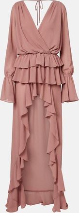 Bananhot Giselle asymmetric tiered maxi dress