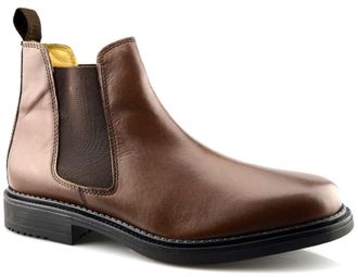 Roamer Mens Leather Flexible Fuller Fit Chelsea Dealer Ankle Boots Shoes Size - Brown - UK 8