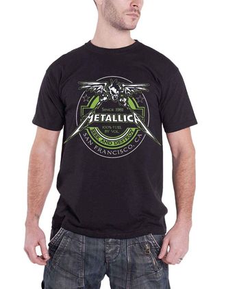 Metallica T Shirt Fuel Band Logo Seek and Destroy Official Mens New Black XL