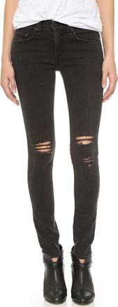 Rag & Bone Skinny Jeans in black with holes Size 25/63