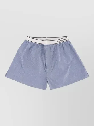 Sporty & Rich striped cotton knee-length shorts