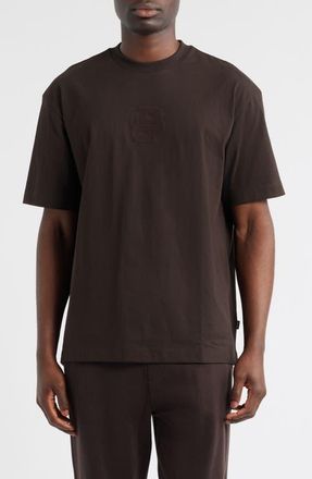 BOSS Tames Crewneck T-Shirt in Dark Brown at Nordstrom, Size Xx-Large