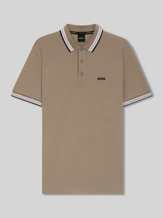 HUGO BOSS Regular Fit Poloshirt aus reiner Baumwolle Modell PADDY in Khaki, Gr&ouml;&szlig;e XXXL