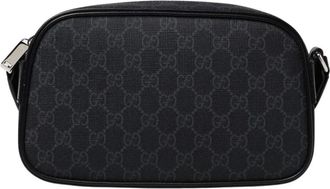 Gucci Cross Body Bags, male, Black, Size: ONE SIZE Elegant Messenger Bag with Zip Closure
