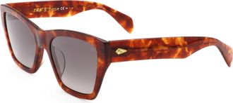 Rag & Bone Rag & Bone Womens 54mm Havana Brown Sunglasses