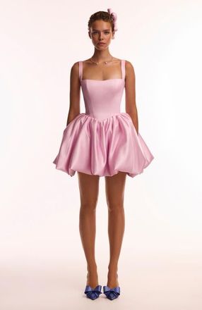 Milla Corset Formal Occasion Mini Dress with Bubble Skirt in Pink at Nordstrom, Size 10
