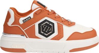 Philipp Plein Low-Top Sneakers Sk 8R - unisex - Sneakers - Oranje - 40 EU - Leer - Schoenen