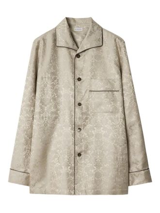 Burberry sunflower silk pyjama shirt - Neutrals