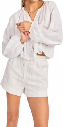Sadie & Sage Radiate High-Waisted Shorts In White