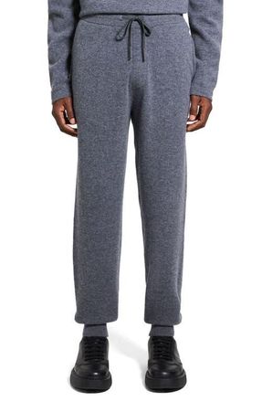Theory Alcos Merino Wool Blend Drawstring Pants in Graphite at Nordstrom, Size Large