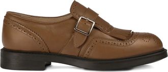 Doucal's tassel-detail buckled monk shoes - Brown
