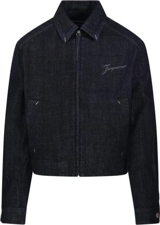 Jacquemus Denim Jackets, male, Blue, Size: 3XL La Veste De-Nîmes Canevas Jacket