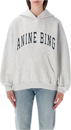 Anine Bing Harvey Sweatshirt - Dames - Hoodies - Grijs - M - Katoen - Hoodies & sweatvesten