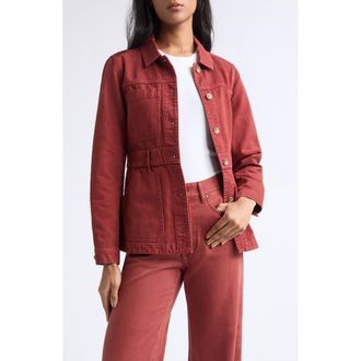 Veronica Beard Anzu Cotton Jacket in Rust at Nordstrom, Size X-Small