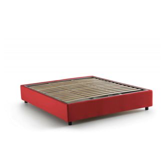 Talamo Italia Dmora - Cama Matrimonial Dgraus, Cama Contenedor Con Revestimiento De Tela, 100% Made In Italy, Apertura Frontal, Adecuado Para Colch&oacute;n Cm 160x200, Ro