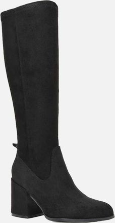 XY London Womens XY London Womens/Ladies Tatum Faux Suede Block Heel Knee-High Boots - Black - Size: 6