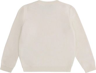 Versace Boys Wool-Blend Crew-Neck Sweater Ivory Polyamide