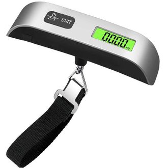 Elle Balanza Digital Para Equipaje, 50 Kg, Indicador De Temperatura, Pantalla Lcd Retroiluminada, Alta Precisi&oacute;n, Ideal Para Maletas Y Viajes