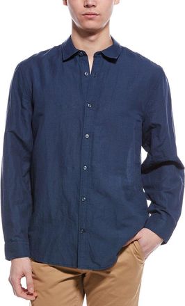 7 For All Mankind Clean Front Linen-Blend Shirt
