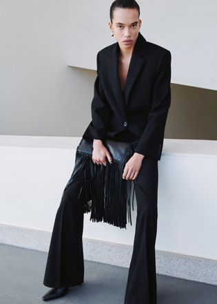 Mango Pantaloni completo wide leg nero - Donna - 36 - MANGO