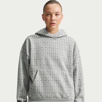 Nike Womens Caitlin Clark Standard Issue Brushed Pullover Basketball Hoodie in Grey | JA1571-063